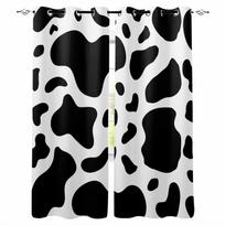Cow Print Black And White Leopard Blackout Curtains For Living Room Bedroom Printed Window Treatment Drapes Home Decor W135 x H60cm