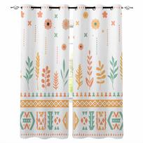 Aztec Navajo Flower Grass Tribe Blackout Curtains For Living Room Bedroom Printed Window Treatment Drapes Home Decor W135 x H60cm