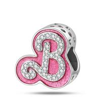New 925 Silver Barbi Pink Fashion Makeup Pendant Beads DIY Style Jewelry Accessories Bracelet Charm Jewelry Gift