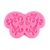 Lapų gėlių silikono šokolado Sugarcraft fondant torto forma „pasidaryk pats“ kepimo forma rožinė
