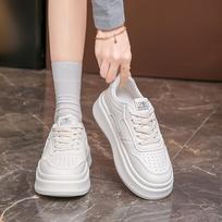 Fashion 2024 Women's Fashion Sports Shoes Thick Sole Women's Shoes Casual Comfortable Wedge Solid Color Breathable 35 smėlis