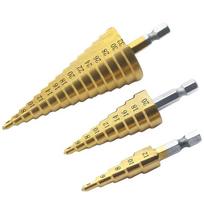 Hex Shank Step Drill Bit for Woodworking with 4241 Material and 4-12mm Range 3PCS
