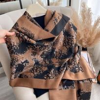 Prabangus žieminis kašmyro šalikas moteriškas dizainas šiltas pashmina antklodė pončo kaklaskarės Moteriškos skaros apvyniojamos storos Foulard Bufanda brown