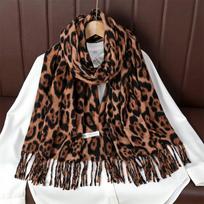 Moterų Prabangus Žieminis Šalikas Nauji Kašmyro Šalikai Stori Šilta Antklodė Šaliai Apvyniojimai Madingi Leopardas Foulard Bufanda Echarpe black