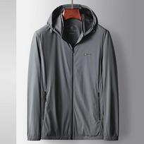 Men's Sunscreen Clothing Summer Light and Thin Business Removal Cap Middle-aged and Young People Breathable Ice-feeling Skin Clothing Casual Jacket 175 black