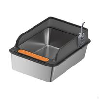 Katės kraiko dėžutė Kitty Anti Splashing Nuleistas priekis Kačiukų tualetas naminiams katėms juoda