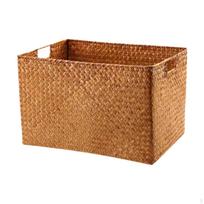 Kosmetikos ir žaislų organizatorius, pintas laikymo krepšys su patogiomis rankenomis 44cmx30cmx28cm brown