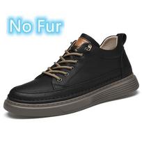 Fashion Tenis Trainers Men Outdoor Shoes 2024 new  Warm Winter Flats Genuine Leather Vulcanized Sneakers Men Trend Casual Leather Shoes 36