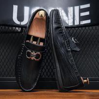 Fashion Men Leather Shoe 2024Summer Trend Light Lazy Casual Shoe Men Driving Shoes Fashion Loafers Shoe Social Shoe Zapatillas De Hombre 39