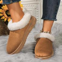 Fashion 2024 New Winter Snow Boots Fur Women's Boots Fashion Mini Plush Warm Ankle Boot for Women's Boots Casual 44 juoda