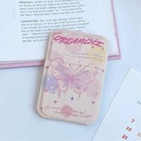 INS Aesthetic Dream Butterfly Art sulankstomas veidrodis Statomas darbastalio dekoro veidrodis Merginos Kelionių Nešiojamas Mini Kišeninis Makiažo Veidrodis 10.5x7cm white