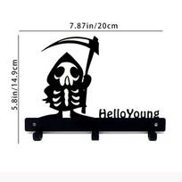 1 piece Halloween decoration hook, Grim Reaper scythe decoration, clothes hook, key hook, storage rack juoda