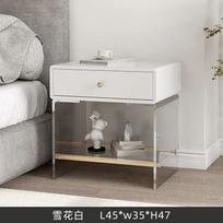 Bedside table bedroom simple modern small apartment transparent black and white net red ins wind light luxury bedside table balta