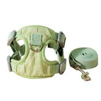 Adjustable Vest Dog Harness Set Lightweight Breathable Comfortable Pet Harness Set for Walks Picnics rožinė