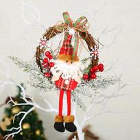 Kalėdų vainikas Dirbtinės negyvos šakos Girliandos Kabantys gėlių žalumynai Naujųjų metų Kalėdų Navidad dekoravimo papuošalai AS SHOWN gray