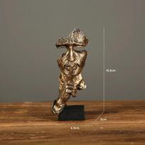 Statula Abstrakti Derva Stalviršio Ornamentai Skulptūra Miniatiūrinės Figūrėlės Veidas Personažas Skandinaviški Meno Amatai Biuro Namų Dekoracija