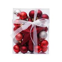 30 vnt./rinkinys Kalėdiniai burbulai pakabukai Kalėdinės eglutės pakabinamas papuošimas žvaigždė viršūnė Noel Navidad dekoracija namams Naujųjų metų dovana Other gray