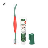 1 Set Pet Toothbrush Reduce Tartar Oral Cleaning Portable Pet Toothpaste Dog