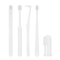Toothbrush Cat Dog Dental Care Toothbrush Soft Bristles Multi-Functional Toothbrushes Pet Supply white