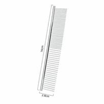 Pet Hair Removal Comb Stainless Steel Pet Grooming Comb for Dogs and Cats That Gently Removes Loose and Knotted Hair white