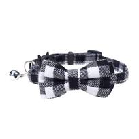 Britų languotas lanko antkaklis Pet Bell Antkaklis Patch Cat sagtis Katės šuns antkaklis One Size juoda
