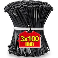 2000/100Pcs Nylon Cable Ties Self-locking Cord Ties Straps Adjustable Cables Fastening Loop Home Office Plastic Wire Zip Ties 100PCS