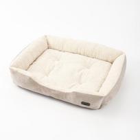 Dog Bed Rectangle Kennel Cat Puppy Sofa Bed Pet House Beds Cushion for Small Dogs S 40x30cm white