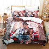 RIP Jaydayoungan Rapper Bedding Set Boys Girls Twin Queen Size Duvet Cover Pillowcase Bed Kids Adult Fashion Home Textileextile EU Single 135x200cm