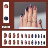 Nail Art Tablets Tie-Dye Haze Feeling Wearable Nail Tablets Detachable Nail Art Tablets 24 Pieces Of Smudge-Dye Mixed-Color Fake Nails