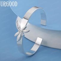 925 svarų sterlingų sidabro AAA cirkonio laumžirgio apyrankė Madingi vestuviniai papuošalai 58MM gray