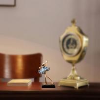 Ballerina Figurine, Resin Ballet Dancer Sculpture, Desk Art Gift Statue for Indoor Style A