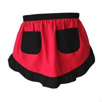 Compact Waist Apron Ideal for Cooking and Serving Needs red black