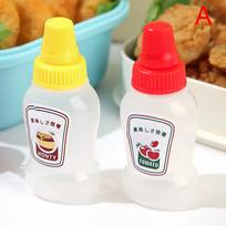 2 vnt Mini prieskonių padažo butelis Nešiojamas kečupo butelio salotų padažo indelis Bento pietų dėžutei Nauji virtuvės priedai yellow