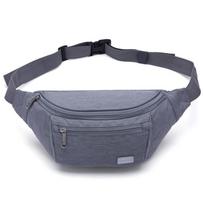 Men's Fanny Pack Mobile Phone Waist Bag Business Cash Register Bag Multi-functional Running Leisure Chest Bag tamsiai pilka spalva