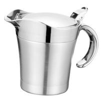 400/800 ml padažo indelis iš nerūdijančio plieno su atlenkiamu dangčiu, dvigubos sienelės izoliuotas padažo ąsotis, pieno ąsotis, padažo, sirupo ir grietinėlės dozatorius 400ML gray