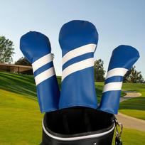 3x Golf Wood Headcovers Club Head Cover Protection Sleeve Protectors blue