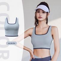 Juyitang High-Impact Sports Bra: Color-Matched, Shockproof Yoga Bra with Side Breast Support S