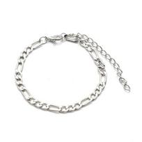 Chain Bracelet for Men Women Cuban Link Chain Bracelet Unisex Alloy Bracelet Jewelry white