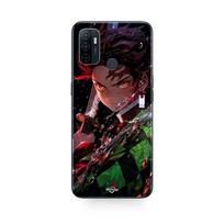 Coque Oppo A32 Demon Slayer Tanjiro Kamado énervé manga anime Maniacase juoda