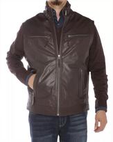Vest Coat Waistcoat Jacket Classic Lambskin Western Brown Zipper Men Leather XS ruda