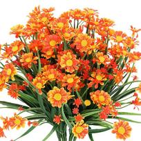 8 Bundles Artificial Daisy Mums Flowers Outdoor Fall Flowers For Decoration No Fade  Flower Garden Porch Window Box One Size balta