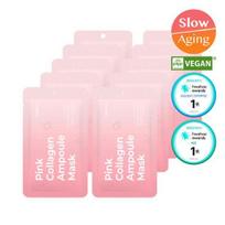 Primey Pink Collagen Ampoule Mask 10 sheets white