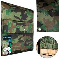 Outdoor Protection Tarp - Polyethylene - 4 x 8 m - Camouflage - 80 g/m² - UV Resistant Tarp KOTARBAU Trailer Tarp kamufliažas