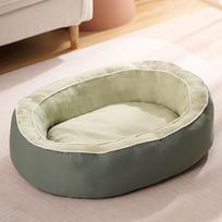 Winter Kennel Removable and Washable Kennel Dog Mattress Mattress Four-season Universal Pet Kennel Sleeping Mat Pet Supplies M 60*47*16.5cm beige