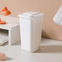 Buitinė stalinė plastikinė šiukšliadėžė neklasifikuojama Mini virtuvėlė su dangčiu, laikymo kibiras šiaurietiško stiliaus <4L beige