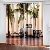 Automobilis   Spausdintos austos užuolaidos Miegamojo užtemdančios užuolaidos su dviem nepriklausomomis užuolaidomis kairėje ir dešinėje W132cm x H160cm black