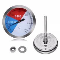 Stainless Steel BBQ Grill Thermometer Outdoor Oven Cooking Temperature Gauge ADM gray