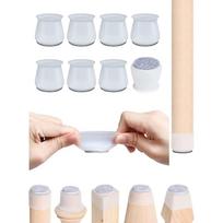 16PCS Non-Slip Silicone + Felt Round Foot Pad, Floor Protector, Furniture Mat Table And Foot Chair Protector Pad