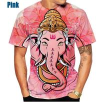 Hindu God Of Wisdom Ganesha 3D Print T-Shirts Men Women Fashion Short Sleeve T Shirt Oversized Harajuku Tees Tops Kids Clothing L