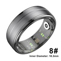 „Smart Ring“ kelių sporto šakų režimai „Fitness Tracker 5ATM“ vandeniui atsparus miego kraujo deguonies širdies ritmo stebėjimas žingsnių skaičius išmanusis žiedas gray
